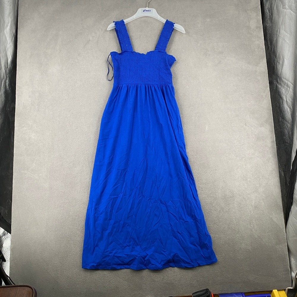 Old Navy Womens Smocked Bodice Cotton Maxi Dress Royal Blue XS NWT